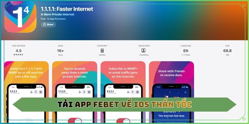 Tải app Febet về iOS thần tốc